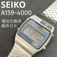 SEIKO A159-4000 ALARM CHRONOGRAPH アラーム クロノグラフ デジタル LCD セイコー ヴィンテージ ビンテージ QZクォーツ腕時計【電池交換済・動作ＯＫ】