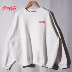 90s コカコーラ Coca Cola スウェット XL ホワイト ヴィンテージ Vintage ロゴ刺繍 ワンポイント  ヘインズ Hanes  企業 プロモ アドバタイジング オーバーサイズ ストリート アメカジ 古着 C607