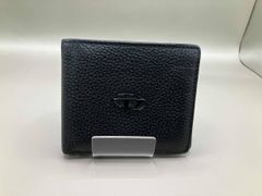 美品】オーバルD 二つ折り財布 ダークブラウン レザー メンズ