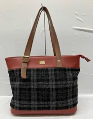 mellalieus×SPY×FAMILY マラリウス×スパイファミリー　トートバッグ　ハンドバッグ　レッド×ブラック系　チェック柄