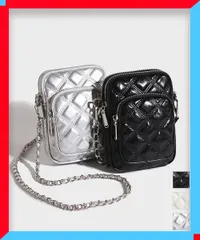 新品 キルティングバッグ ミニショルダーバッグ 合皮ポシェット無地 軽量スマホ収納 鞄コンパクトバッグ 黒【送料無料】