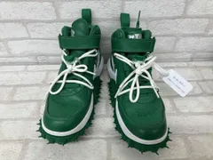 NIKE × OFF-WHITE AIR FORCE 1 MID SP LTHR AF1 DR0500-300 ナイキ オフホワイト エアフォース 1 スニーカー グリーン レディース 24cm