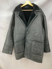 美品・高級感 ZARAメンズダブルフェイクムートンブラックハーフコート