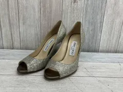 JIMMY CHOO ／ジミーチュウ／サンダル／レディース／23cm／シルバー／オープントゥ／ラメ