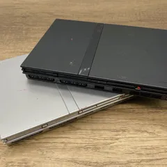 W-0122【ジャンク品】◆ SONY PlayStation2 SCPH-70000＆SCPH-75000 本体 ブラック＆シルバー 2台セット ◆