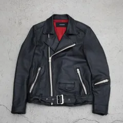 nano universe ナノユニバース Double Rider Jacket ダブル ライダース ジャケット レザー 羊革 ラムレザー NUC71L00243SH 黒 S 479Q★4