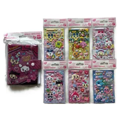 たまごっち たまもりしーる帳セット たまもりしーるリフィル 6種 各1枚と たまもりしーる帳セット ビビッドver. 1個のセット バンダイ BANDAI 新品