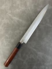 訳あり】仙助 柳刃包丁 包丁 240mm 安来鋼青紙2号 ダマスカス 紫檀