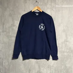 【希少】ポロラルフローレン スウェット L ネイビー 紺 サークルロゴ ビッグポニー 90s 香港製 ヴィンテージ ナス紺 POLO RALPH LAUREN トレーナー メンズ レディース ユニセックス ストリート アメカジ 古着 ゆるだぼ オーバーサイズ