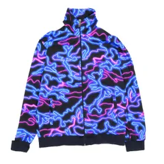 ヴァレンティノ ヴァレンチノ  VALENTINO Neon Camou ジップアップ ジャージ ネオンプリント トラックジャケット サイドライン 裏メッシュ 長袖 マルチカラー S メンズ のサムネイル