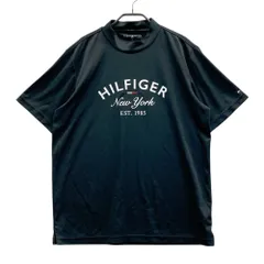サイズ：LL TOMMY HILFIGER GOLF トミー ヒルフィガーゴルフ 2023年モデル ハイネック 半袖Tシャツ  ブラック系 [240101533232] ゴルフウェア メンズ ストスト
