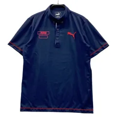 サイズ：M PUMA GOLF プーマゴルフ  半袖ポロシャツ ボタンダウン  ネイビー系 [240101621752] ゴルフウェア メンズ ストスト