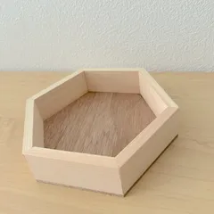 木製 六角トレイ 約17cm 小物入れ アクセサリー収納 北欧インテリア デスク収納 1個