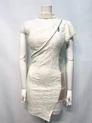 2226 Tika ティカ　キャバクラ　ドレス　総レース　タイト　伸縮性　ワンショルダー　ジップ　ミニ　キャバドレス　S