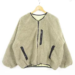 フリークスストア FREAKS STORE リバーシブル ボア ブルゾン ジップアップ F ベージュ イエロー kz14339