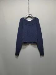 8seconds エイトセカンズ スタシ スクエアネック ケーブル編み ニット