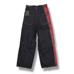 NOREMID(ノーリミッド) ワイドリジットデニムパンツ ブラック Lサイズ