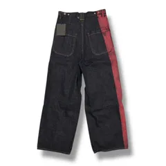 参考上代59400円 未使用 YOKE 24AW PAINTED DENIM WIDE-LEG BUGGY PANTS  ペイントワイドバギーデニムパンツ ジーンズ ヨーク YK24FW0786P インディゴ 2 （99082A）のサムネイル