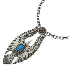 ARIZONA FREEDOM (アリゾナフリーダム) T-72/Pa-16 K18 太陽神付き カラーストーン ターコイズ イーグル ペンダントトップ 唐草 Tバーネックレスチェーン シルバー/ゴールド