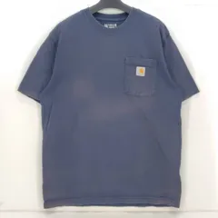 05w18609 カーハート Carhartt  ワンポイントロゴポケットTシャツ  ネイビー M  メンズ  半袖Ｔシャツ  コットン  【中古品】