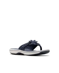 クラークス レディース シューズ サンダル Clarks Cloudsteppers Womens Breeze Opal H SlipOn Sandals Navy ネイビー