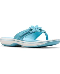 クラークス レディース シューズ サンダル Clarks Womens Cloudsteppers Breeze Opal FlipFlopsky Blue Synthetic ブルー