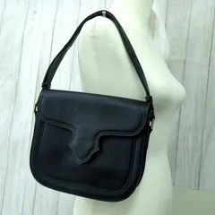 YSL イヴサンローラン レザー フラップ ワン ショルダーバッグ ２WAY ブラック