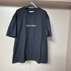 M)Calvin Klein カルバン・クライン CK 半袖Tシャツ スタンダード ロゴ クルーネック 半袖Tシャツ