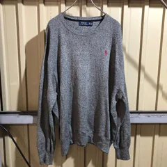 1784 POLO RALPH LAUREN トレーナー グレー 2XL ポロラルフローレン スウェット ワンポイント 刺繍ロゴ ポロポニー 古着卸 アメリカ仕入
