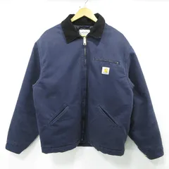 【三重本店】 中古 Carhartt WIP | カーハートダブリューアイピー OG DETROIT JACKET OGデトロイトジャケット ロゴワッペン中綿ジャケット ワークジャケット I035614 ネイビー サイズ：L 【95】