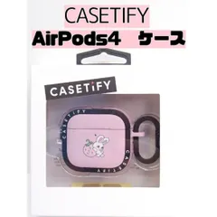 CASETIFY【ケースティファイ】 AirPods 4 バウンス ケース イヤホンケース Bunny on Cherry うさぎ ピンク 260210W002