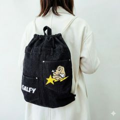 GALFY/ガルフィー風】Y2K 迷彩柄 パッチ付き ナップサック - メルカリ