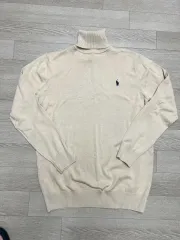 ポロ ベージュ タートルネックTシャツ