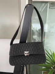 バリー ブラック キルティング ヴィンテージ ショルダーバッグ