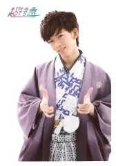 【中古】生写真(男性) 超特急/リョウガ(船津稜雅)/上半身・衣装紫・白・着物・両手指差し・背景白/ファンクラブイベント「超特急の超新年会」生写真セット第22弾