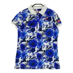 サイズ：1 MASTER BUNNY EDITION マスターバニーエディション  半袖ポロシャツ 花柄 ネイビー系 [240101618237] ゴルフウェア レディース ストスト