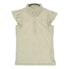 サイズ：M CALLAWAY SELECT キャロウェイ セレクト  フリル フレンチスリーブポロシャツ ジャガード 総柄 ベージュ系 [240101621680] ゴルフウェア レディース ストスト