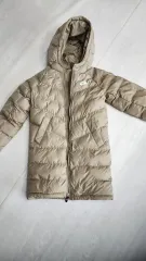 ナイキ フード ロング ダウン ベージュ