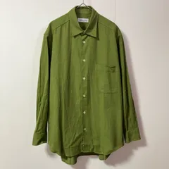 Christian Dior クリスチャンディオール 長袖シャツ M 綿100% カーキ 日本製　　　T-17