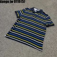 トミーヒルフィガー ストライプ 半袖 ポロTシャツ m 0119