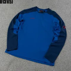 マムート ブルー/ネイビー 長袖 Tシャツ m 0131