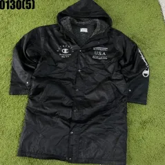 チャンピオン ブラック ロング コーチ ジャケット フード 0130