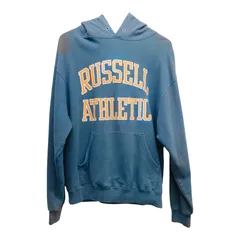 RUSSELL ラッセル スウェットパーカー サイズL 青緑 コットン100% 中国製 アメカジ 古着