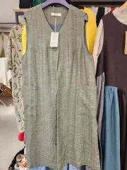 新品)安東布村 大麻 タンポポ ロング丈ベスト