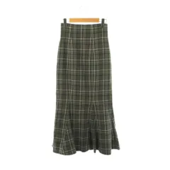 スナイデル SNIDEL ハイウエストタイトヘムフレアチェックスカート マーメイド 0 グレー マルチカラー /ES ■OS