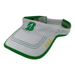 未使用品 ブリヂストンゴルフ BRIDGESTONE GOLF サンバイザー フリー 55～58cm ホワイト グリーン TOUR B  星柄