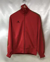 古着 80s Champion チャンピオン JASPOタグ K-TY721 日本製 ロゴ刺繍 トラックジャケット サイズ：M カラー：レッド ユニセックス