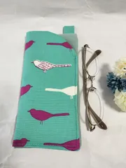 ハンドメイド　メガネケース　小鳥　B093