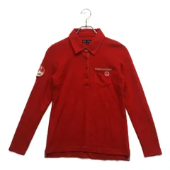 中古 レディース 23区ゴルフ 23区GOLF 長袖ポロシャツ 2(L) 赤 レッド 秋冬素材