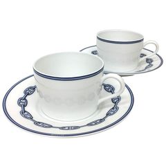 HERMES エルメス シェーヌダンクル カップ＆ソーサ ペア Chaine d